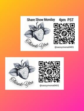 QR Thank You Closet Stickers 2x4 50 Custom Handcrafted Your Choice Design